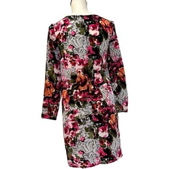 WAYF Pixelated Paisley Long Sleeve Floral Shift Dress, size XS - Picture 2 of 10
